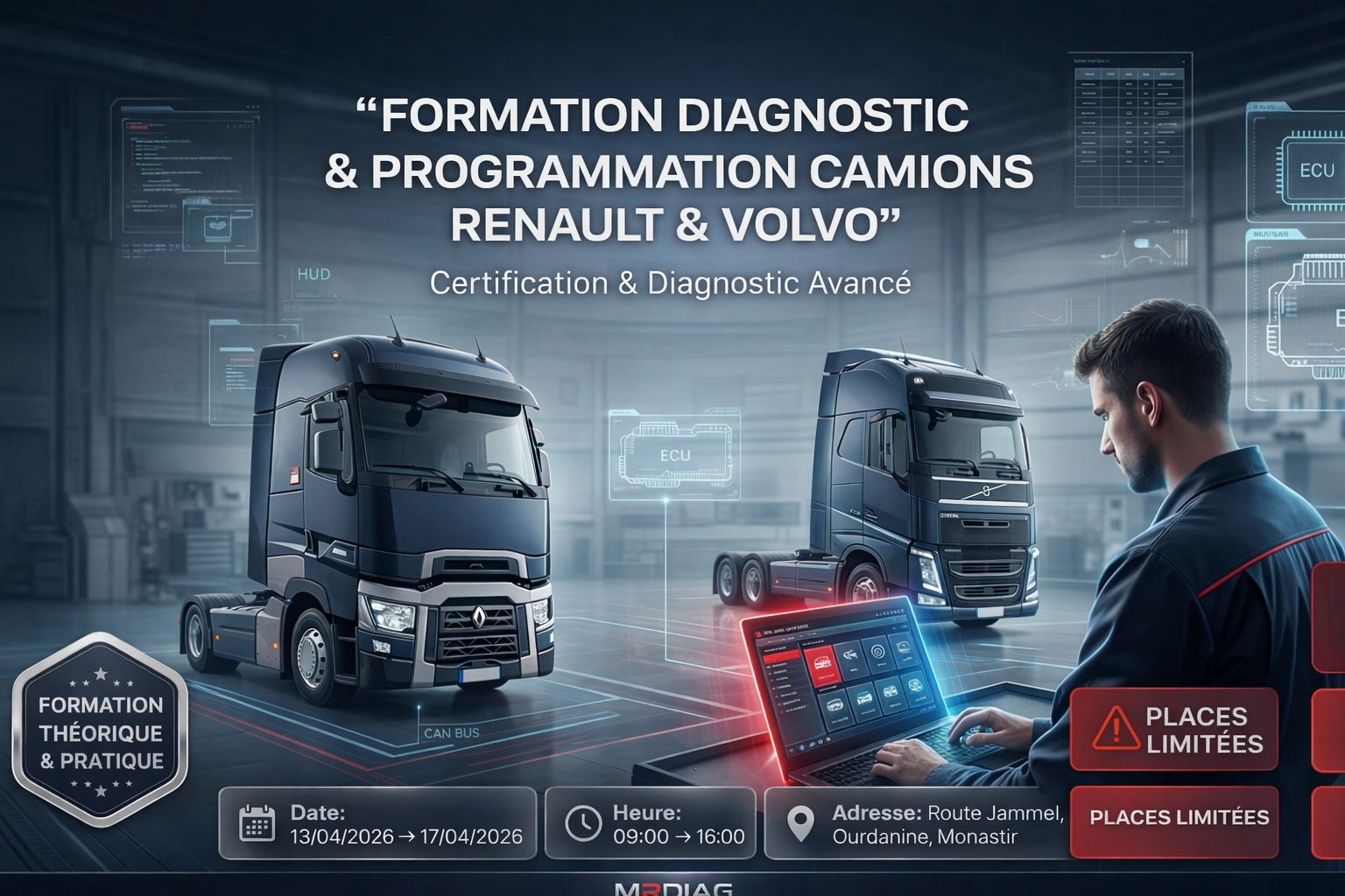 Formation Diagnostic Programmation camions Renault & volvo